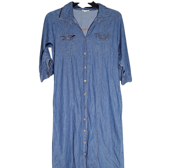 Kings Road Denim Chambray Shirt Dress - Picture 7 of 7